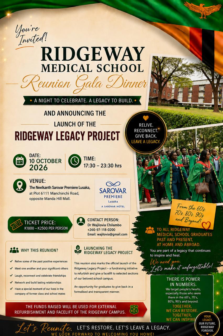 Ridgeway Medical School Reunion Gala Dinner 2026